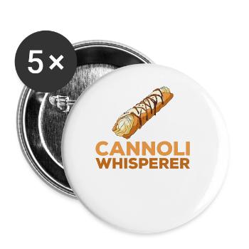 Cannoli Cannolo - Lot de 5 grands badges (56 mm) - blanc - Devant