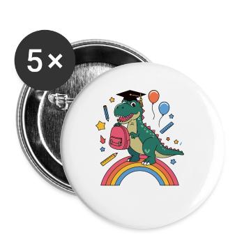 100th Day Of School 100 Day Of School Kids - Buttons large 2.2''/56 mm (5-pack) - white - Front