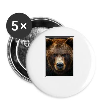 grizzly bears Grizzly bear - Buttons large 2.2''/56 mm (5-pack) - white - Front