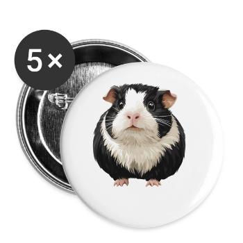 guinea pigs - Buttons large 2.2''/56 mm (5-pack) - white - Front