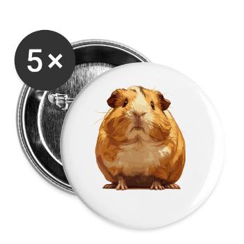 guinea pigs - Buttons large 2.2''/56 mm (5-pack) - white - Front