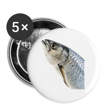 Tarpon - Buttons groß 56 mm (5er Pack) - Weiß - Vorne