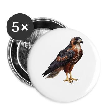 Faucon Faucon - Lot de 5 grands badges (56 mm) - blanc - Devant