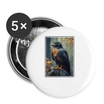 Faucon Faucon - Lot de 5 grands badges (56 mm) - blanc - Devant