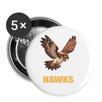 Faucon Faucon - Lot de 5 grands badges (56 mm) - blanc - Devant