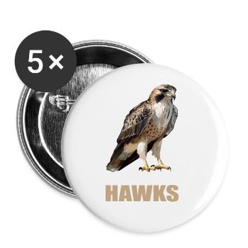 Falcon Falcon - Buttons large 2.2''/56 mm (5-pack) - white - Front