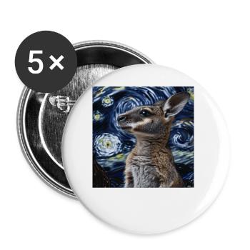 Wallaby - Buttons groß 56 mm (5er Pack) - Weiß - Vorne
