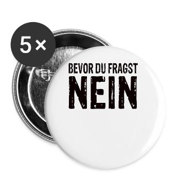 Funny No Motif – Funny Statement Outfit - Buttons large 2.2''/56 mm (5-pack) - white - Front