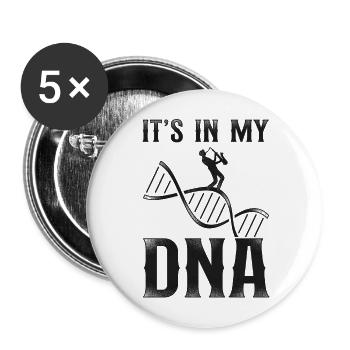 Saxophones It's In My Dna - Buttons large 2.2''/56 mm (5-pack) - white - Front