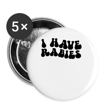 J’ai la rage, drôle, embarrassant, torride - Lot de 5 grands badges (56 mm) - blanc - Devant