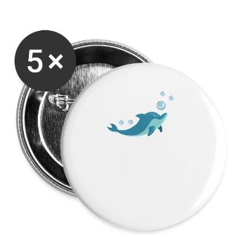 Auf Der Jagd Nach Blasen Für Einen Traum - - Buttons groß 56 mm (5er Pack) - Weiß - Vorne
