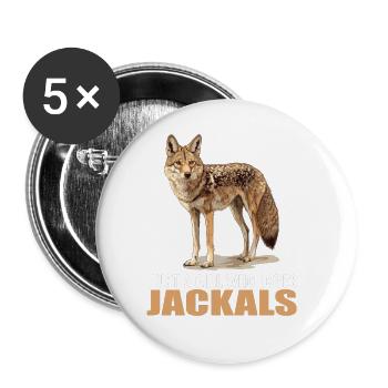 Jackals Jackal - Buttons large 2.2''/56 mm (5-pack) - white - Front