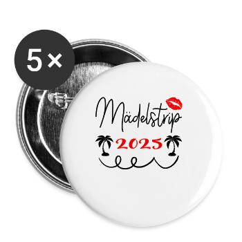 Girls' Trip 2025 Girls Trip Girls' Tour Girls' Trip - Buttons large 2.2''/56 mm (5-pack) - white - Front