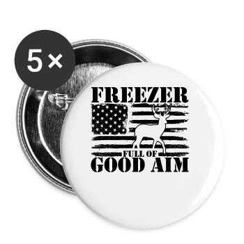 Gefrierschrank voller guter zielgerichteter patrio - Buttons groß 56 mm (5er Pack) - Weiß - Vorne