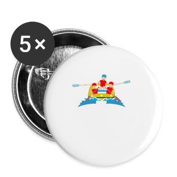 Angetrieben Durch Teamwork - Buttons groß 56 mm (5er Pack) - Weiß - Vorne
