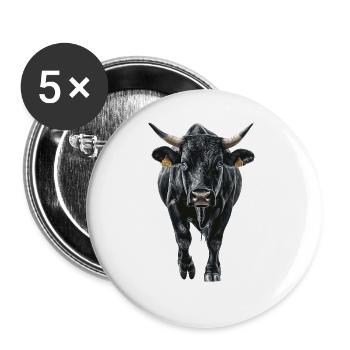 Kuh - Buttons groß 56 mm (5er Pack) - Weiß - Vorne