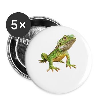 Lézards Lézard - Lot de 5 grands badges (56 mm) - blanc - Devant