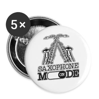 Saxophone Saxophone Mode On - Buttons large 2.2''/56 mm (5-pack) - white - Front