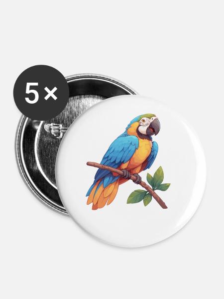 Aras Ara - Buttons groß 56 mm (5er Pack) - Weiß