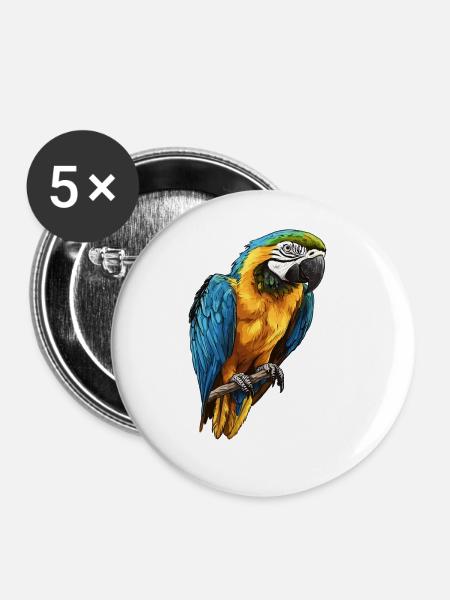Aras Ara - Buttons groß 56 mm (5er Pack) - Weiß