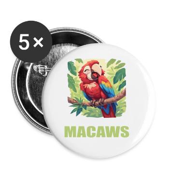 L’ère de l’ara - Lot de 5 grands badges (56 mm) - blanc - Devant