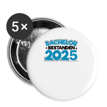 Bachelor 2025 Graduation Graduation - Buttons large 2.2''/56 mm (5-pack) - white - Front
