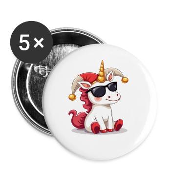Carnival Carnival Unicorn Carnival Costume - Buttons large 2.2''/56 mm (5-pack) - white - Front
