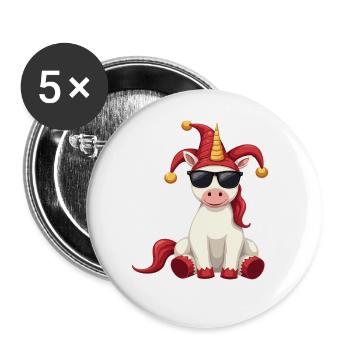 Carnival Carnival Unicorn Carnival Costume - Buttons large 2.2''/56 mm (5-pack) - white - Front