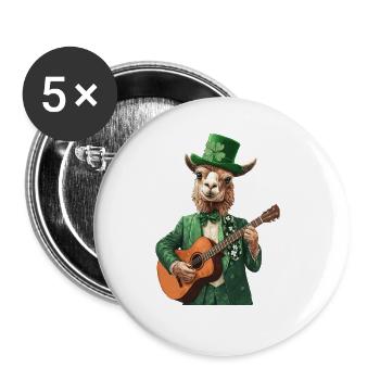 Lama - Buttons groß 56 mm (5er Pack) - Weiß - Vorne