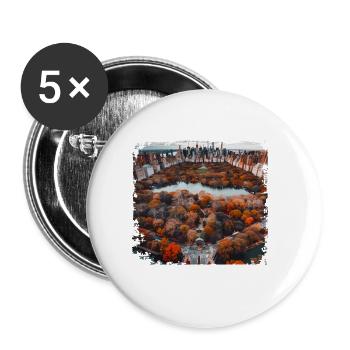 Zentralpark - Buttons groß 56 mm (5er Pack) - Weiß - Vorne