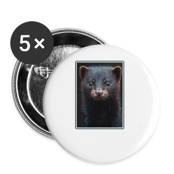 Vison Vison - Lot de 5 grands badges (56 mm) - blanc - Devant