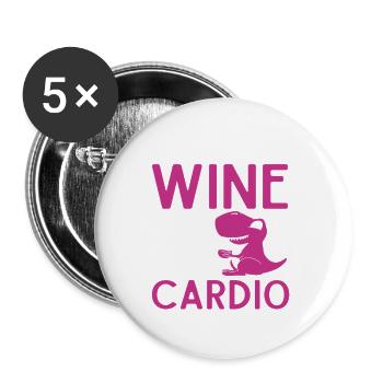 Wine Tasting Funny Wine Lover - Buttons groß 56 mm (5er Pack) - Weiß - Vorne
