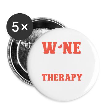 Wine Tasting Funny Wine Lover - Buttons groß 56 mm (5er Pack) - Weiß - Vorne