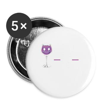 Wine Tasting Funny Wine Lover - Buttons groß 56 mm (5er Pack) - Weiß - Vorne