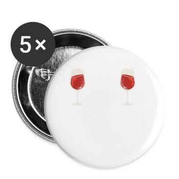 Wine Tasting Funny Wine Lover - Buttons groß 56 mm (5er Pack) - Weiß - Vorne