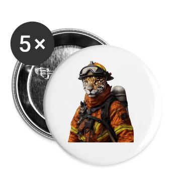 Jaguar - Buttons groß 56 mm (5er Pack) - Weiß - Vorne