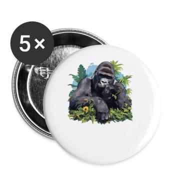 Berggorillas Berggorilla - Buttons groß 56 mm (5er Pack) - Weiß - Vorne