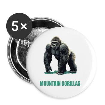 Berggorillas Berggorilla - Buttons groß 56 mm (5er Pack) - Weiß - Vorne