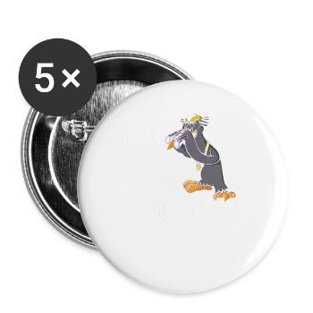 Bird Watching Cute Bird Lover - Buttons groß 56 mm (5er Pack) - Weiß - Vorne