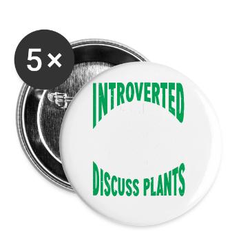 Jardinage Horticulture Jardinier - Lot de 5 grands badges (56 mm) - blanc - Devant