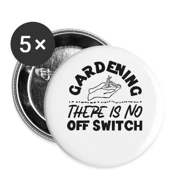 Amoureux des plantes Jardinage Jardinage - Lot de 5 grands badges (56 mm) - blanc - Devant