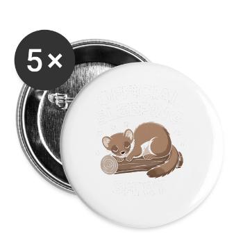 Wiesel - Buttons groß 56 mm (5er Pack) - Weiß - Vorne