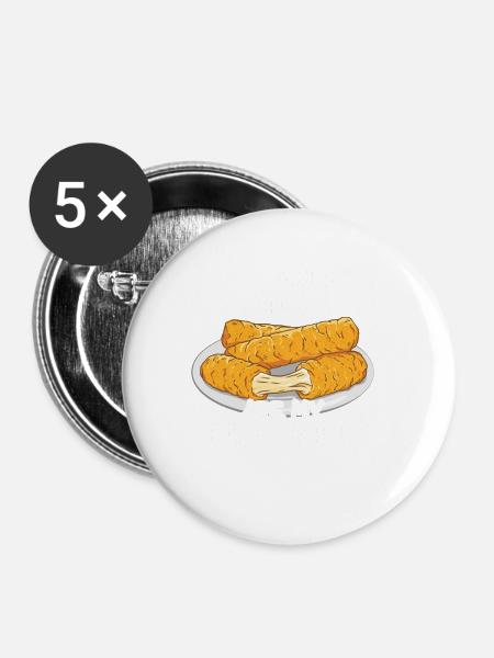 Cheese Making Cheese Lover - Buttons groß 56 mm (5er Pack) - Weiß