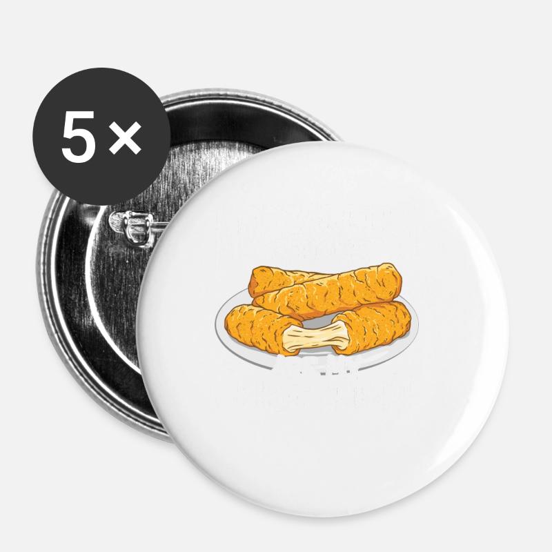 Cheese Making Cheese Lover - Buttons large 2.2''/56 mm (5-pack) - white