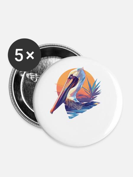 Pelikane Pelikan - Buttons groß 56 mm (5er Pack) - Weiß