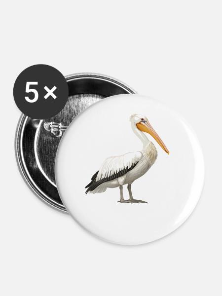 Pelikane Pelikan - Buttons groß 56 mm (5er Pack) - Weiß
