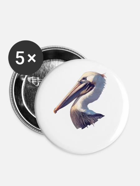 Pelikane Pelikan - Buttons groß 56 mm (5er Pack) - Weiß