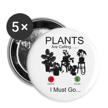 Plant Lover Gardening Monstera - Buttons large 2.2''/56 mm (5-pack) - white - Front