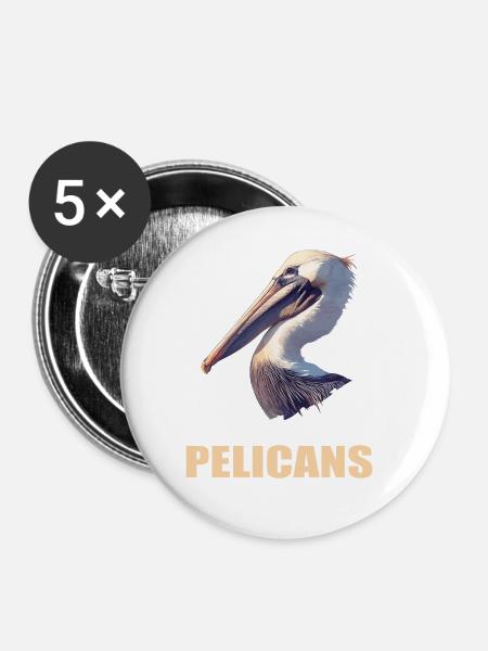 Pelikane Pelikan - Buttons groß 56 mm (5er Pack) - Weiß