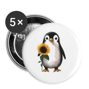 Tiger - Buttons groß 56 mm (5er Pack) - Weiß - Vorne
